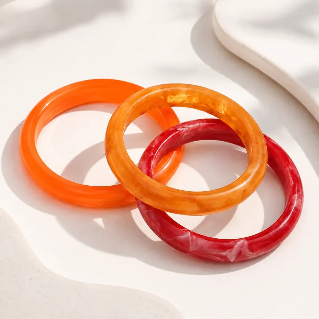 Marmurkowa bransoleta typu bangle
