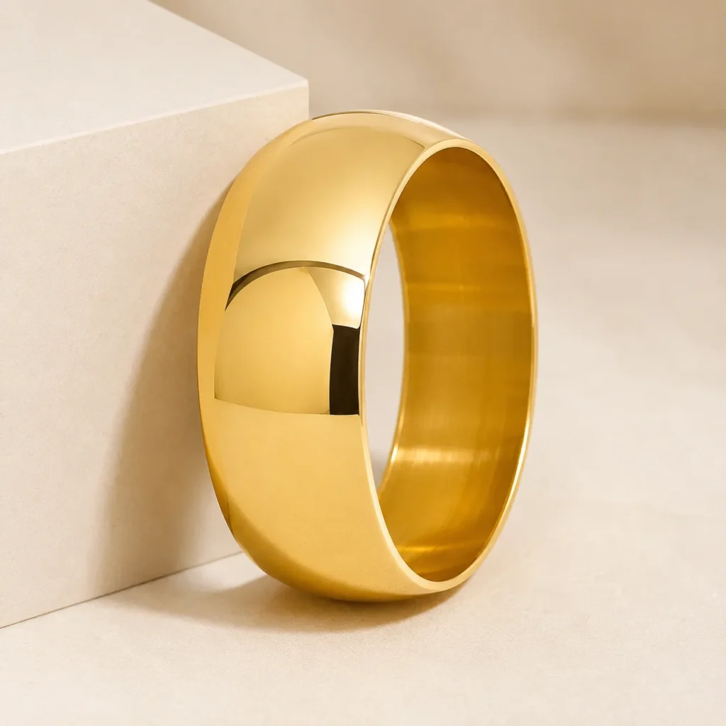Sztywna bransoleta bangle o lustrzanym połysku