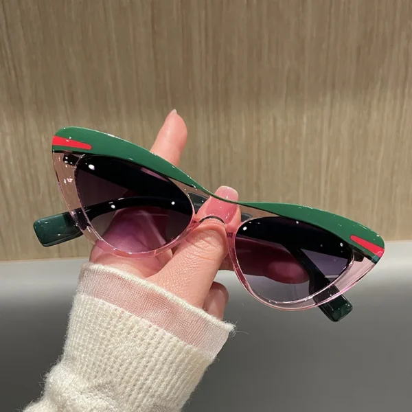 Okulary cat-eye z akcentowaną górną ramką