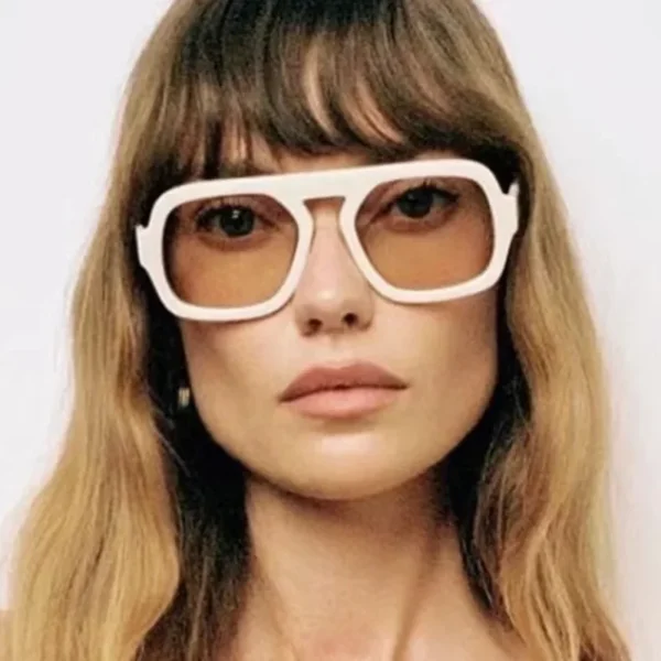 Okulary przeciwsłoneczne oversize z kwadratową oprawką